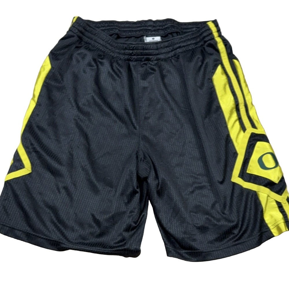 Nike Oregon Ducks Athletic Shorts Men's L Black Yellow Officially Licensed